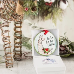 Iris & Rainbow Boutique #L4 Fa La Llama Ornament