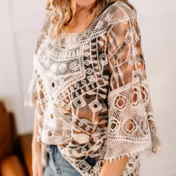 Iris & Rainbow Boutique New Arrivals #L7 Spot The Poncho