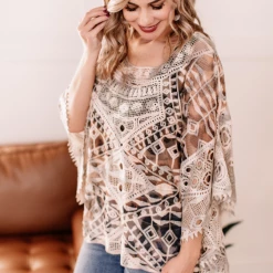 Iris & Rainbow Boutique New Arrivals #L7 Spot The Poncho