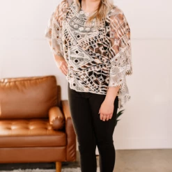 Iris & Rainbow Boutique New Arrivals #L7 Spot The Poncho