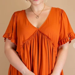 Iris & Rainbow Boutique New Arrivals #L224 Nicolette Top (Brick)