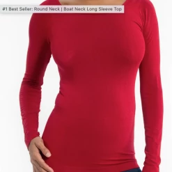 Iris & Rainbow Boutique #L847 Stopping Time Long Sleeve Reversible Top (Red) New Arrivals