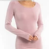 Iris & Rainbow Boutique #L458 Stopping Time Long Sleeve Reversible Top (Dusty Rose)