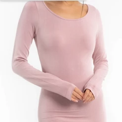 Iris & Rainbow Boutique #L458 Stopping Time Long Sleeve Reversible Top (Dusty Rose)