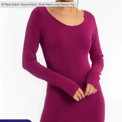 Iris & Rainbow Boutique New Arrivals #L461 Stopping Time Long Sleeve Reversible Top (Berry)