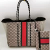 Iris & Rainbow Boutique New Arrivals #M11 Everything And A Little More Bag (Classic Red Stripe )