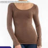 Iris & Rainbow Boutique New Arrivals #L489 Stopping Time Long Sleeve Reversible Top (Toffee)