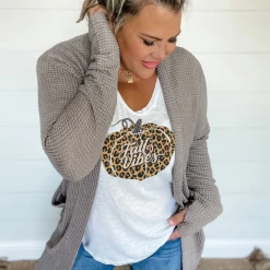 Iris & Rainbow Boutique #L480 Lola Cardigan (Taupe)