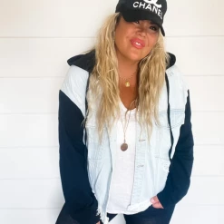 Iris & Rainbow Boutique #L545 Live In The Moment Denim Jacket (Black) New Arrivals