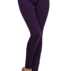 Iris & Rainbow Boutique #L674 Perfect Fleece Leggings (Purple) New Arrivals