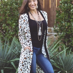 Iris & Rainbow Boutique #X400 Animal Print Cardigan