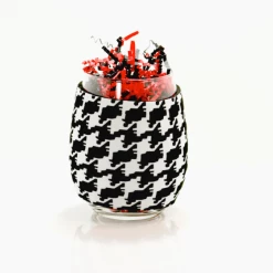 Iris & Rainbow Boutique #L977 Wine Huggie (Houndstooth) New Arrivals