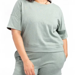 Iris & Rainbow Boutique #M282 Tell Me More Lounge Set (Sage)