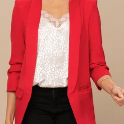 Iris & Rainbow Boutique #M343 Feeling Alive Blazer (Red)