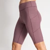 Iris & Rainbow Boutique New Arrivals #M414 All Right Biker Shorts (Mauve)