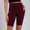 Iris & Rainbow Boutique New Arrivals #M421 Goals Set Biker Shorts (Burgundy) 2 Iris & Rainbow Boutique New Arrivals #M421 Goals Set Biker Shorts (Burgundy)