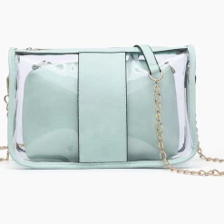 Iris & Rainbow Boutique #M454 Josie Monogrammable 2-in-1 Game Day Crossbody (Seafoam) New Arrivals