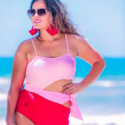 Iris & Rainbow Boutique #M518 Under The Sun Swimsuit (Pink/Red) New Arrivals