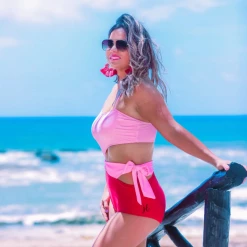 Iris & Rainbow Boutique #M518 Under The Sun Swimsuit (Pink/Red) New Arrivals