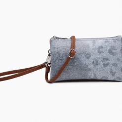 Iris & Rainbow Boutique #M489 Riley 3 Compartment Crossbody/Wristlet