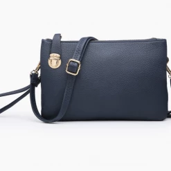 Iris & Rainbow Boutique #M490 Sarah Crossbody/Clutch W/ Top Zip & Lock Closure New Arrivals