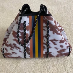 Iris & Rainbow Boutique #M592 Neoprene Bag (Cow Hide) New Arrivals