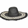 Iris & Rainbow Boutique New Arrivals #M602 Intricate Two Tone Straw Braided Sun Hat 2 Iris & Rainbow Boutique New Arrivals #M602 Intricate Two Tone Straw Braided Sun Hat