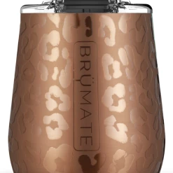 Iris & Rainbow Boutique New Arrivals #M681 UNCORK'D XL MÜV 14OZ WINE TUMBLER | GOLD LEOPARD