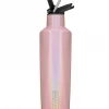 Iris & Rainbow Boutique #M703 REHYDRATION MINI 16OZ STAINLESS STEEL WATER BOTTLE | GLITTER BLUSH New Arrivals