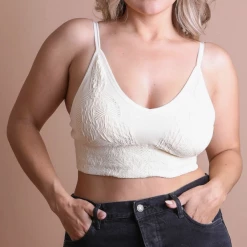 Iris & Rainbow Boutique #M743 Seamless Padded Textured Brami