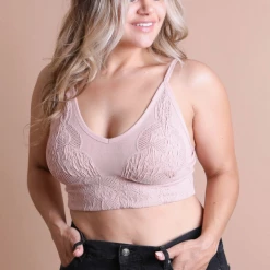 Iris & Rainbow Boutique #M743 Seamless Padded Textured Brami