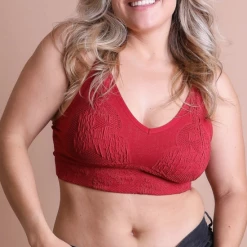 Iris & Rainbow Boutique #M743 Seamless Padded Textured Brami