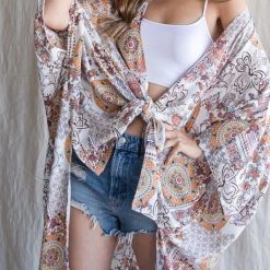 Iris & Rainbow Boutique #M758 Extra Stylish Kimono