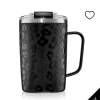 Iris & Rainbow Boutique #M911 TODDY 16OZ INSULATED COFFEE MUG | Onyx Leopard New Arrivals