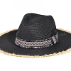 Iris & Rainbow Boutique New Arrivals #M919 Boho Tribal Stripe Straw Fringe Hat