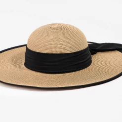 Iris & Rainbow Boutique New Arrivals #M995 Straw Ribbon Strap Sun Hat