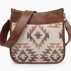 Iris & Rainbow Boutique #M1977AZT(NRS) Chloe Aztec Crossbody With Guitar Strap
