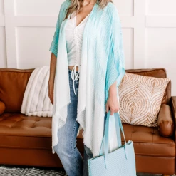 Iris & Rainbow Boutique #N323 Wispy Ombre Kimono
