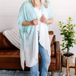 Iris & Rainbow Boutique #N323 Wispy Ombre Kimono