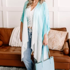 Iris & Rainbow Boutique #N323 Wispy Ombre Kimono