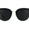 Wear Me Pro New Arrivals 1010-BLKBLK - Cleo - Square Oversized Flat Lens Sunglasses For Women