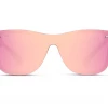 Wear Me Pro New Arrivals 1029-TRTPNK - Zane - Full Mirrored Lens Polarized Rectangular Sunglasses