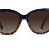 Wear Me Pro New Arrivals 1025-NVYTRT - Charlotte - Oversized Round Polarized Sunglasses For Women