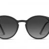 Wear Me Pro New Arrivals 1021-BLKGLD - Lola - Women's Round Sunglasses With Modern Metal Temple