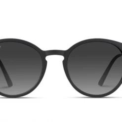 Wear Me Pro New Arrivals 1021-BLKGLD - Lola - Women's Round Sunglasses With Modern Metal Temple