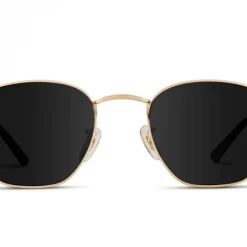 Wear Me Pro New Arrivals RET091-GLDBLK - Bexley - Geometric Retro Round Hexagonal Sunglasses
