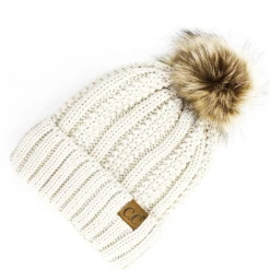 Iris & Rainbow Boutique #E61 CC Beanie With Pom New Arrivals