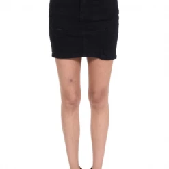 Iris & Rainbow Boutique #J830 Black Destroyed Skirt