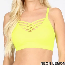 Iris & Rainbow Boutique New Arrivals #M507 Neon Yellow Bralette