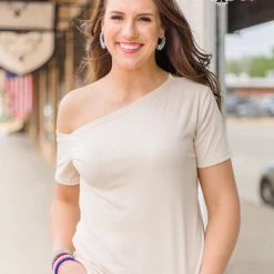 Iris & Rainbow Boutique #457 Tilt It Girl Cream New Arrivals